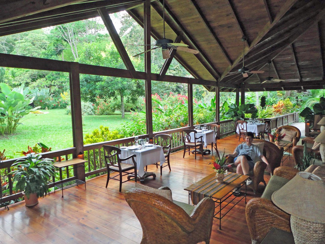 Pico Bonito Lodge dining area, Honduras.