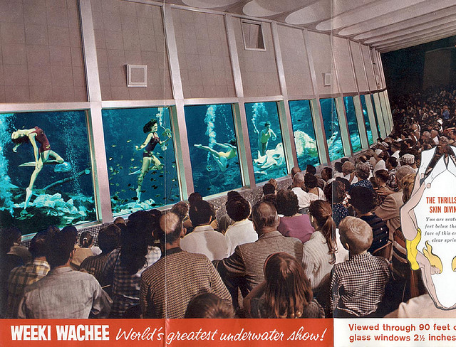 Weeki Wachee underwater theater, Florida in the 1960s.